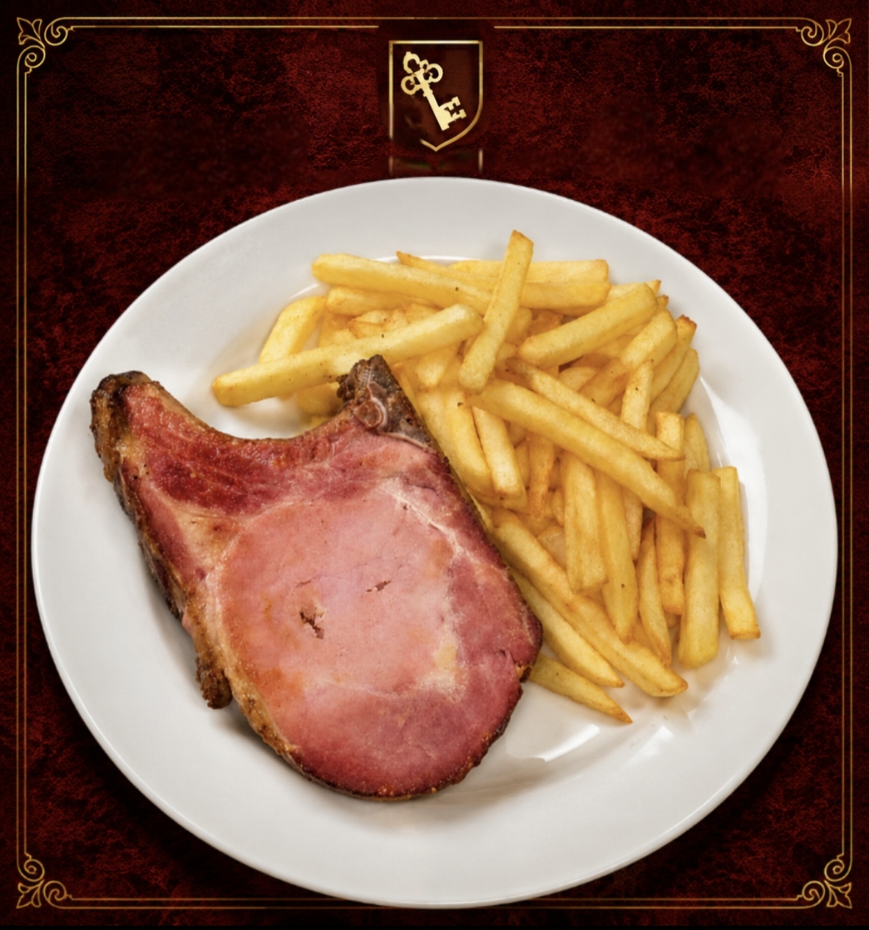 Kasseler con papas fritas